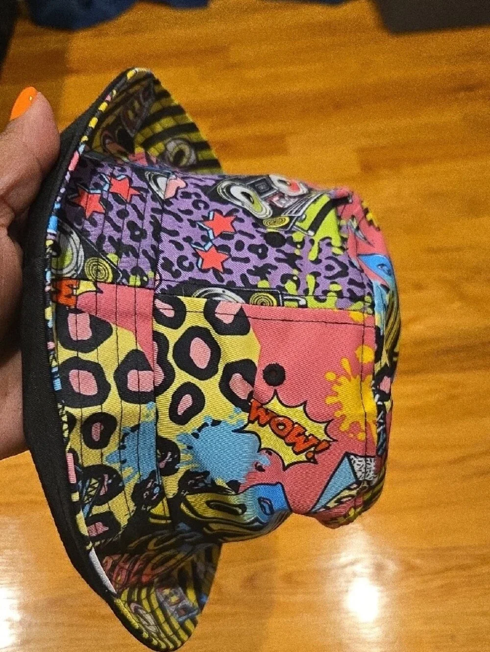 Adult 'Back to 80s' Colorful Graphic Bucket Hat